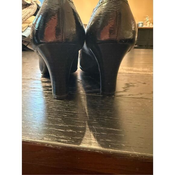 Aerosoles Black Cover Song Faux Leather Mary Jane Heels Comfort Shoes sz 11 - Picture 7 of 8